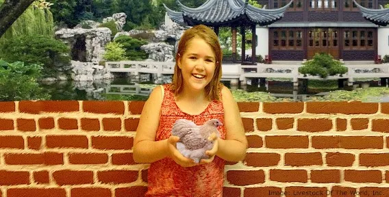 Photo: Zoe Andresen with Pekin Bantam